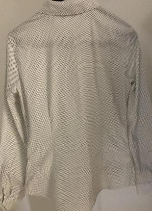 Zara базова рубашка в горох крапку8 фото