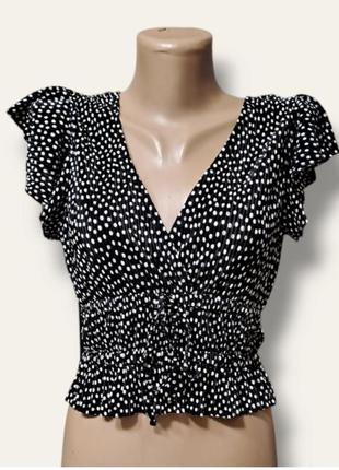 Топ блуза в горошек на запах