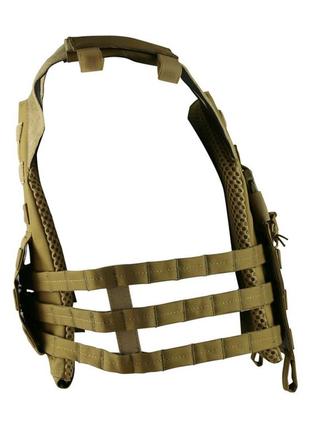 Плитоноска розвантаження тактичне з кріпленнями molle kombat uk зсу (всу) carrier койот ku_222 фото
