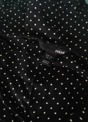 Платье летнее черное в горошек