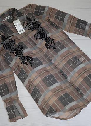 Прозрачная блуза с вышивкой next 42-44