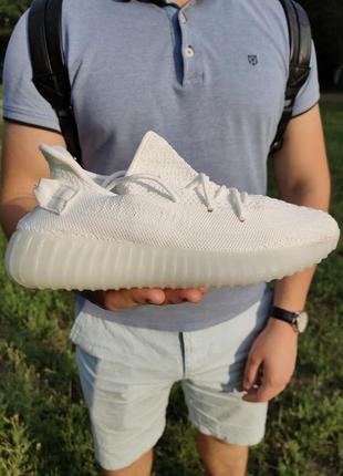 Кросівки adidas yeezy boost 350 білі, жіночі адідас ізі 350