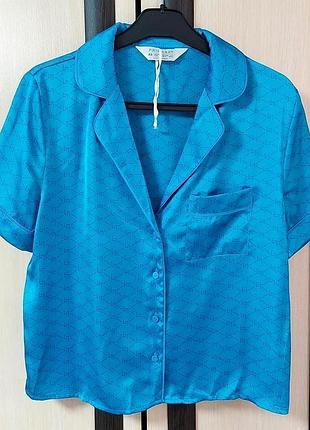 Кофточка атласная пижамная 6-8 размер, евро 34-36