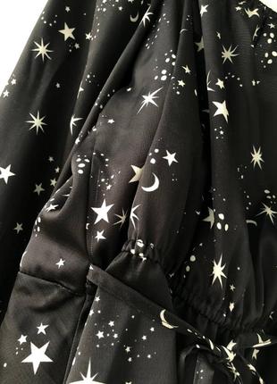 Блуза чорна зірки та місяць6 фото