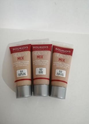 Тональна основа для обличчя bourjois healthy mix anti-fatigue foundation 16h з вітамінами c, e, b5,1 фото