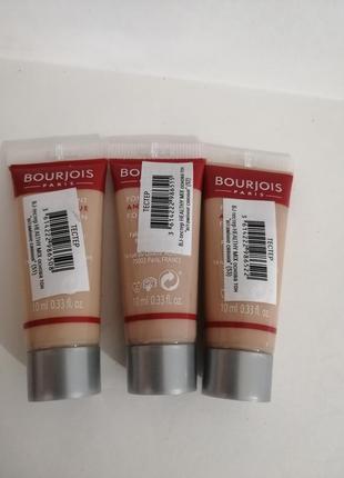 Тональная основа для лица bourjois healthy mix anti-fatigue foundation 16h с витаминами c, e, b5,5 фото