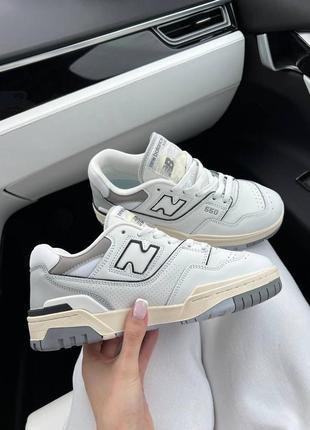 New balance 550 white silver new