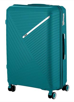 Чемодан 2e sigma большой 4 колеса полипропилен аквамарин