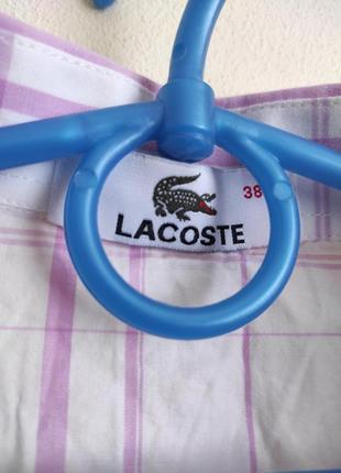 Рожева рубашка лакост lacoste5 фото