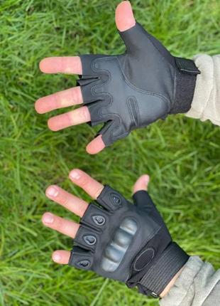 Військові тактичні рукавиці без пальців oakley чорні l