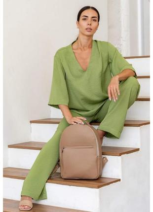 Рюкзак кожаный женский карамель groove-m4 фото