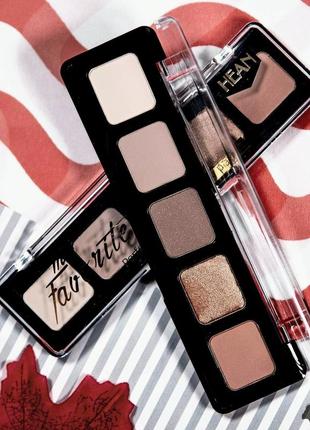 Базова тепла нюдова дуже пігментована палетка тіней тіні золоті бежеві світлі коричневі hean my favorite eye shadow palette