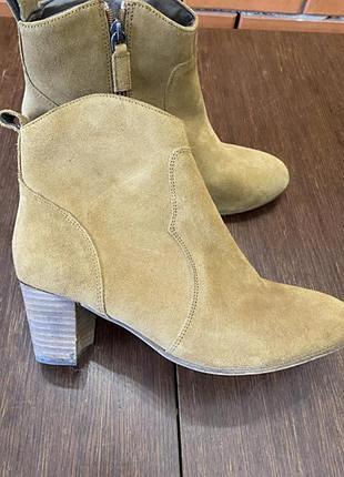 Утепленные замшевые ботинки next wide fit 42 р ( 27 см).