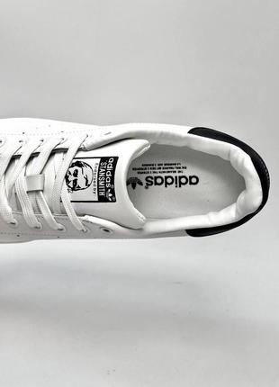 Мужские белые кроссовки adidas stan smith, мужские молодежные кроссовки, мужские белые кожаные кеды7 фото