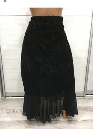 Красивая шифоновая юбка батал