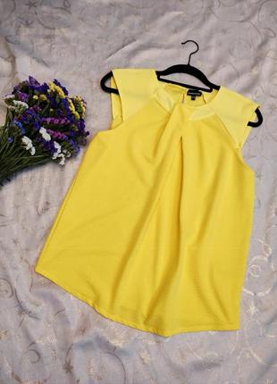 Яркая желтая блуза uk 14