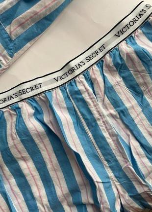Victoria´s victorias secret виктория сикрет пижама cotton oversized long-sleeve pajama set6 фото