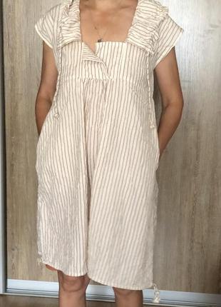 Сукня з кишенями туніка  в смужку р s1 фото