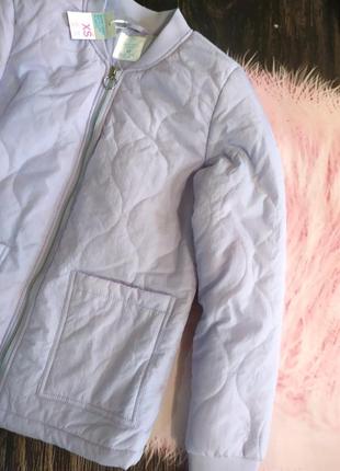 Куртка стьобана лаванда курточка бузкового кольору4 фото