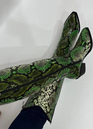 Екслюзивні чоботи казаки з натуральної італійської шкіри та замші жіночі
