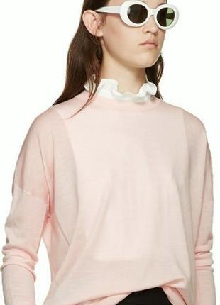 Acne studios шерстяной мериносовый джемпер свитер в стиле оверсайз beige pink /4799/5 фото