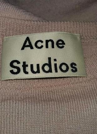 Acne studios шерстяной мериносовый джемпер свитер в стиле оверсайз beige pink /4799/9 фото