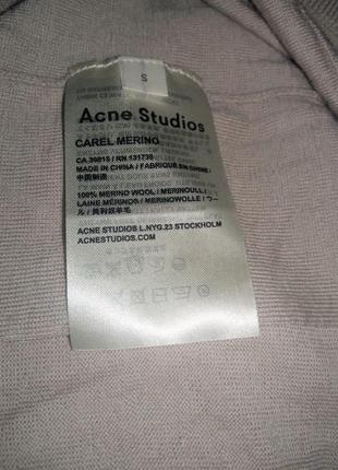 Acne studios шерстяной мериносовый джемпер свитер в стиле оверсайз beige pink /4799/10 фото