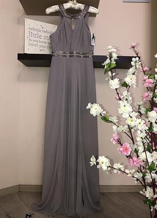 Шикарное длинное вечернее платье, нарядное платье, платье на выпускной,