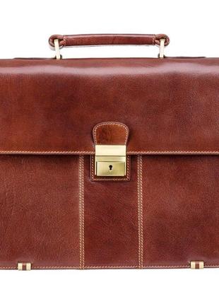Мужской кожаный портфель visconti 01775 - warwick (brown)