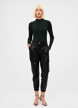 Брюки штаны джинсы из эко кожи zara bershka3 фото