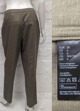 H&m элегантные брюки из льна с вискозой2 фото