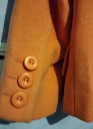 Суперовый пиджак, шерсть, ангора персикового цвета4 фото