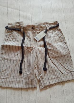 Новые льняные женские шорты esmara р. 36 евро, наш42-44 с поясом7 фото