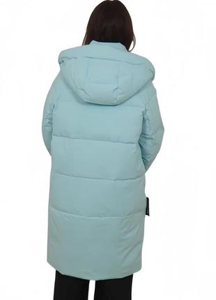 Крутая женская зимняя куртка,  черный, белый, бежевый, голубой4 фото