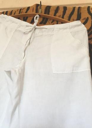 Супер брюки білого кольору"atmosphere"р.8\36,100%льон.4 фото