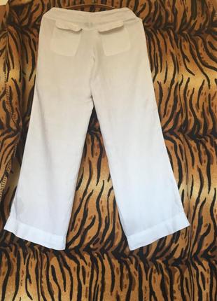 Супер брюки білого кольору"atmosphere"р.8\36,100%льон.5 фото