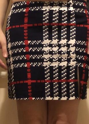 Юбка бренда shein с разрезом xs полиэстер + юбка в подарок