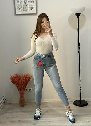 Джинси mom momokrom