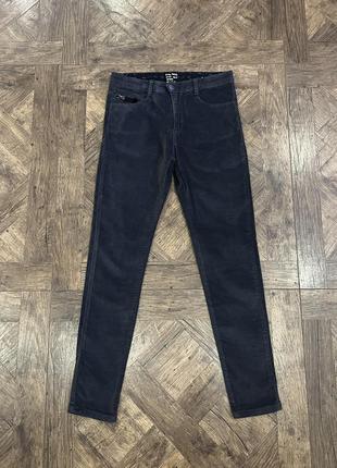 Темно-серые велюровые штаны/ддинсы zara