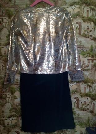 Костюм яркий: темно- изумрудного платье и болеро-пиджак3 фото