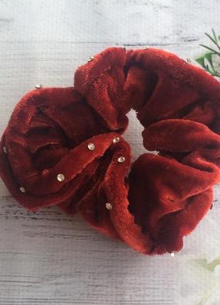 Велюрова резинка для волосся