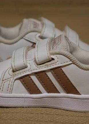 Белые фирменные кроссовки adidas grand court 19 р.7 фото