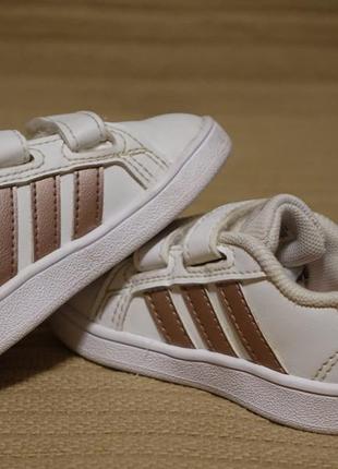 Белые фирменные кроссовки adidas grand court 19 р.8 фото