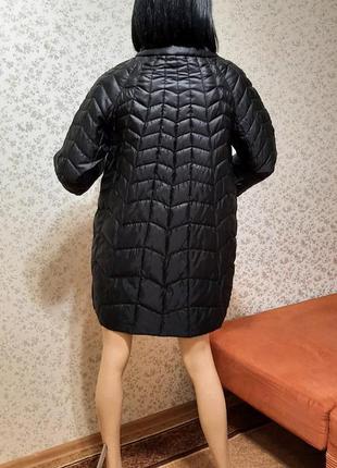 Куртка visdeer р. 46 44 48 удлиненная на молнии пальто полупальто6 фото