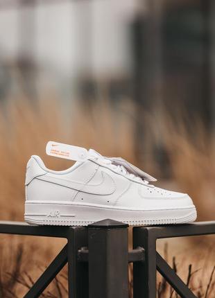 Висока якість! шкіряні кросівки nike air force 1 low white