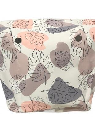 Джинсовая подкладка для сумки classic, акварельные листья