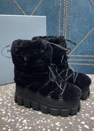 Зимние сапоги  в стилі drada shearling apres-ski boots5 фото