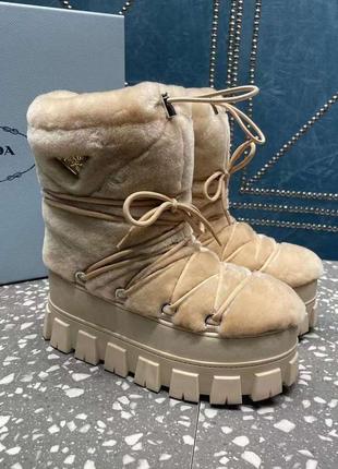 Зимние сапоги в стилі  drada shearling apres-ski boots9 фото