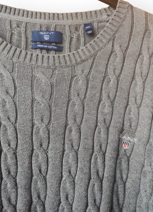 Gant premium cotton мужской плетенный свитер размер xxl оригинал джемпер2 фото