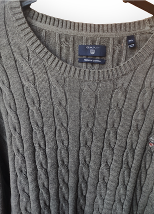 Gant premium cotton мужской плетенный свитер размер xxl оригинал джемпер3 фото